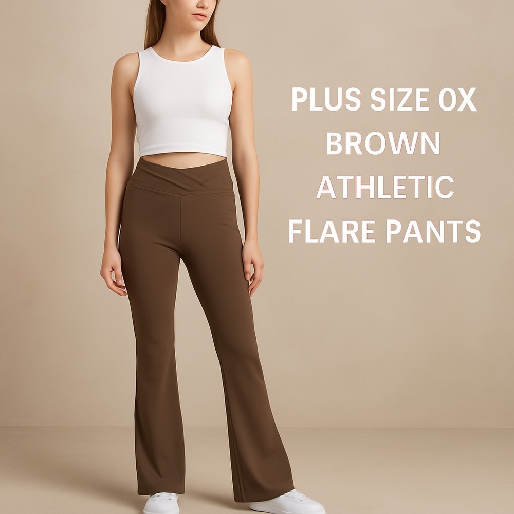 Athletic Yoga Pants size 0X Warm Cocoa Brown